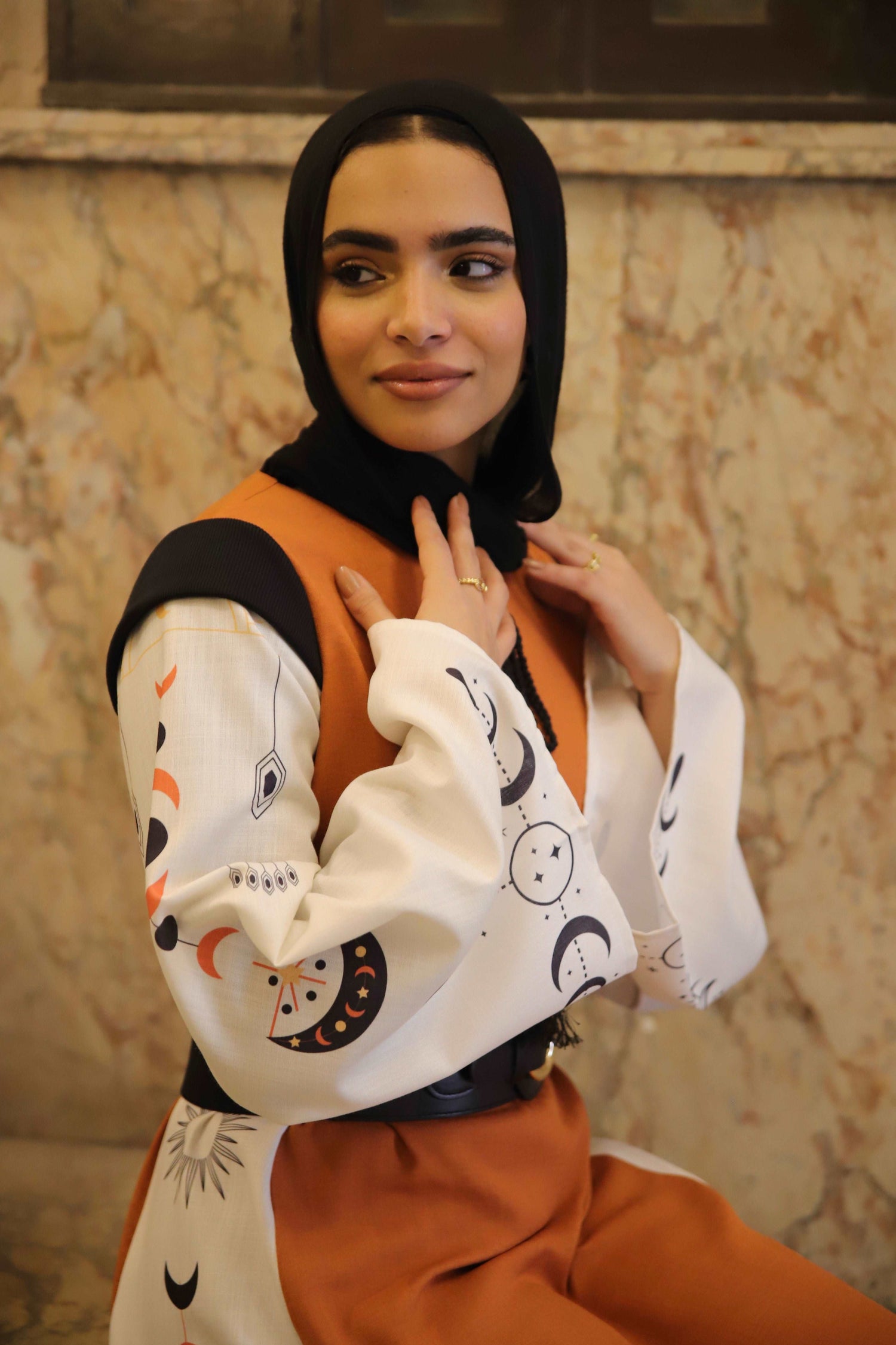 Turath Dress in Pumpkin