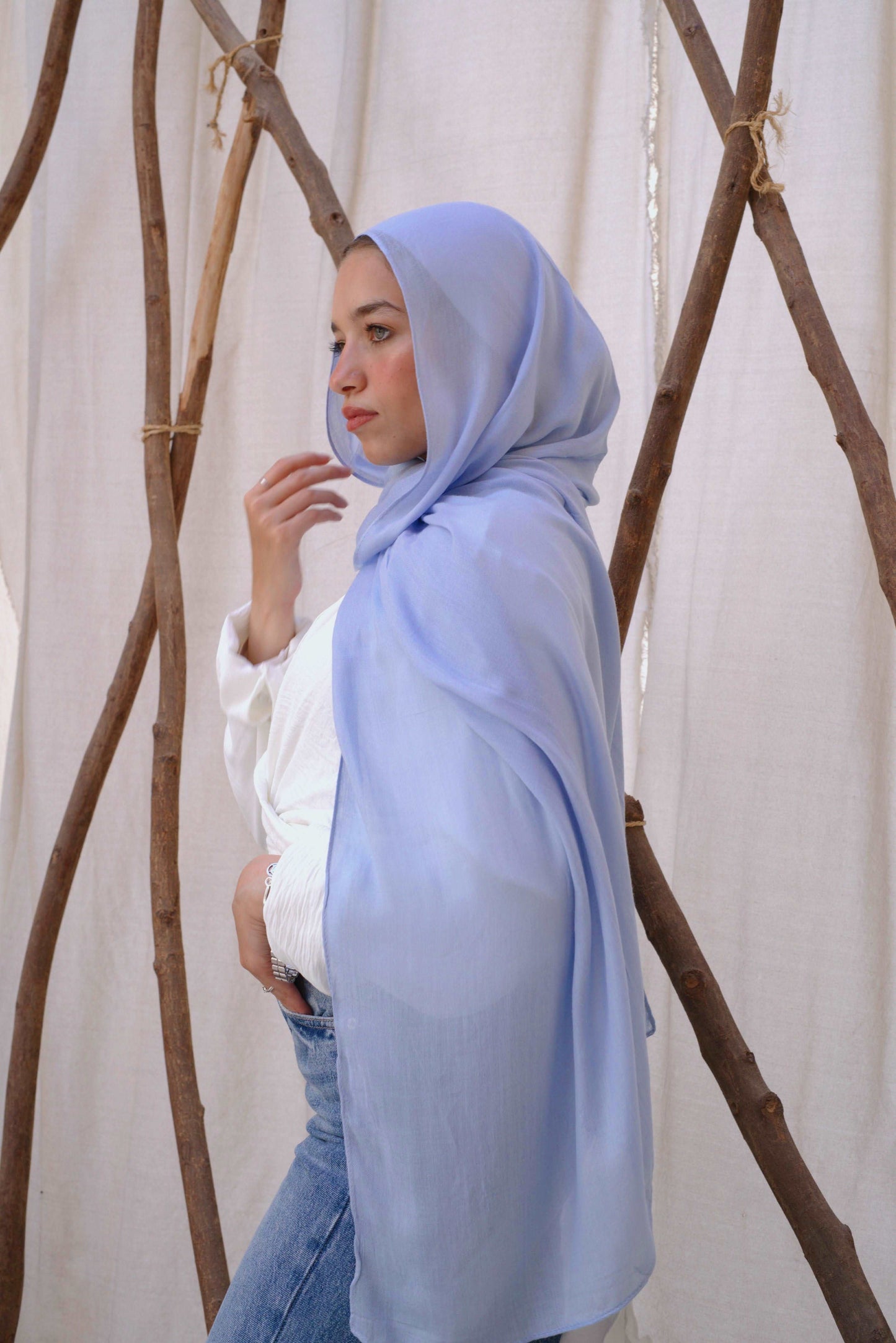 Sky Blue Woven Modal