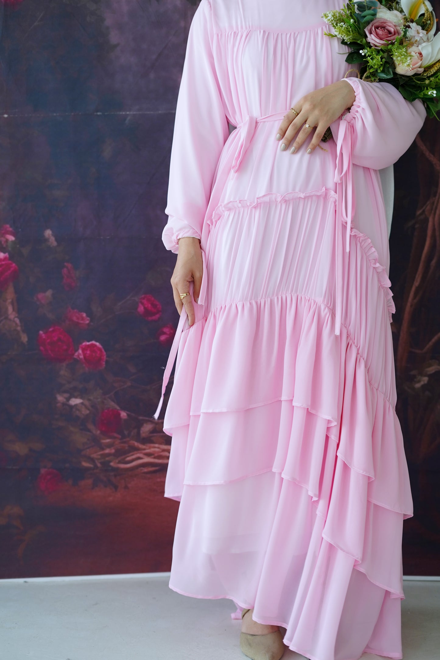 Grace dress in Barbie pink