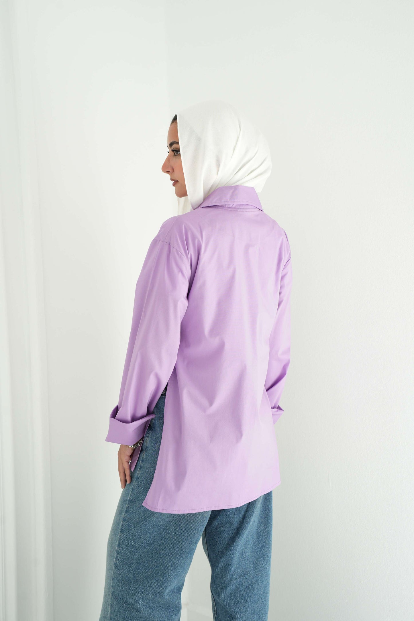 Collared wrap shirt - Lilac
