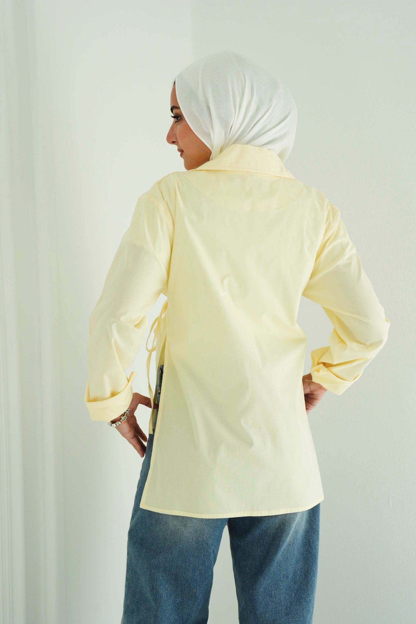 Collared wrap shirt - Butter Yellow