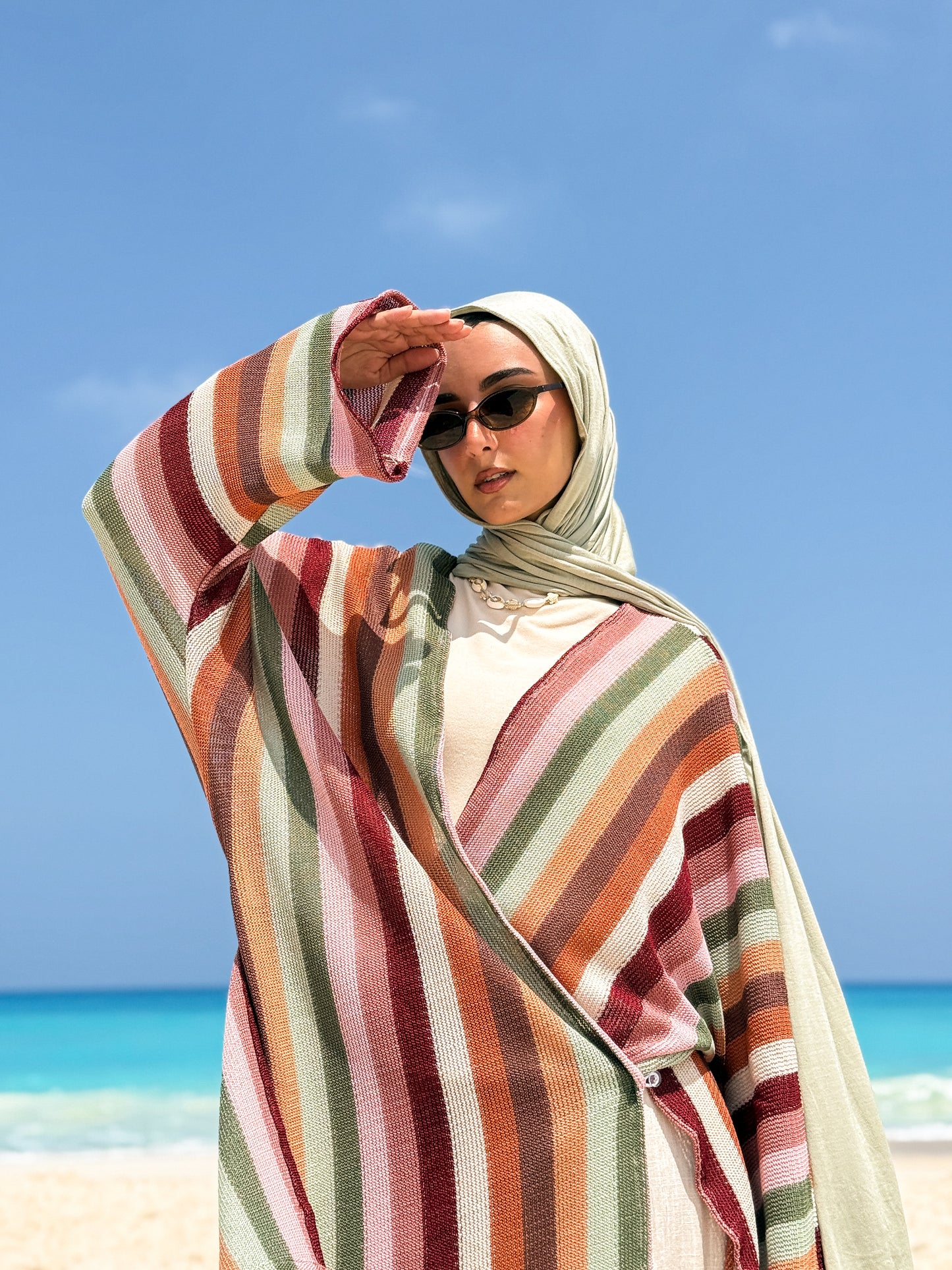 The multiway knit kimono
