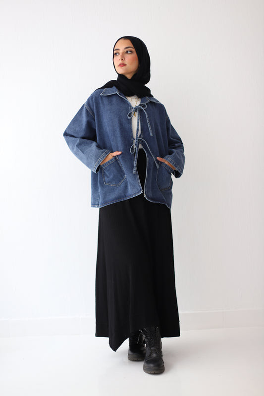 "COMING SOON" Bow Denim Jacket