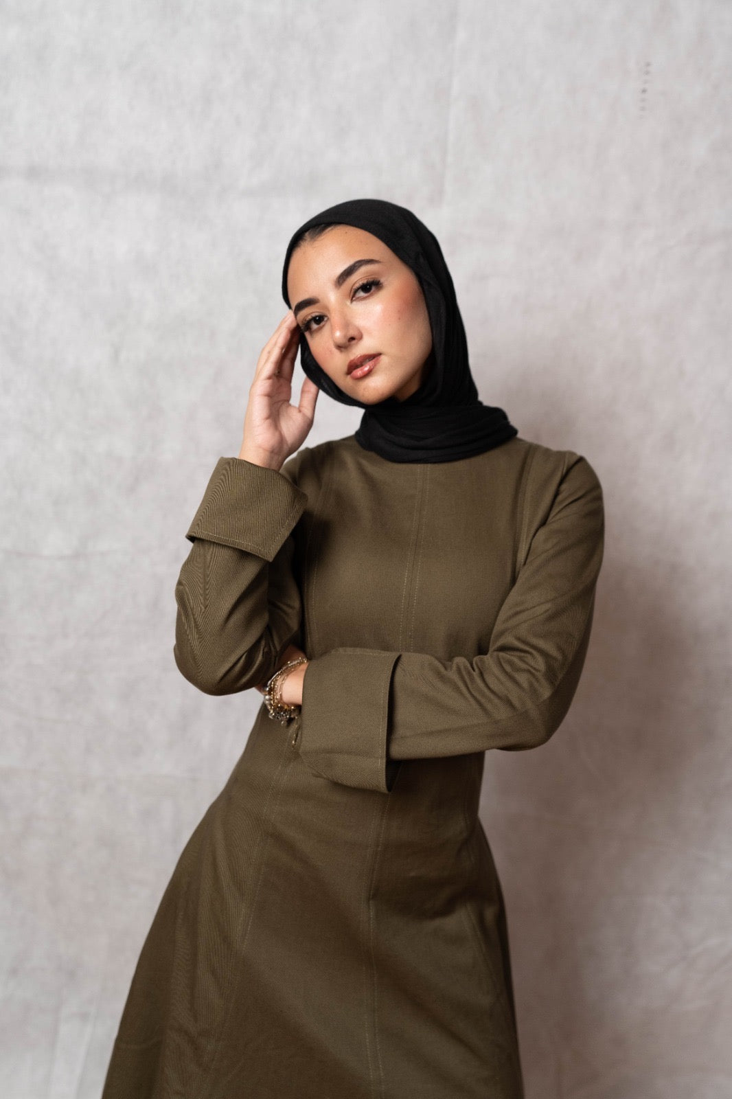 Timeless Ode Dress - Olive