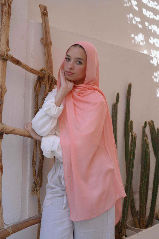 Peachy Blush Woven Modal