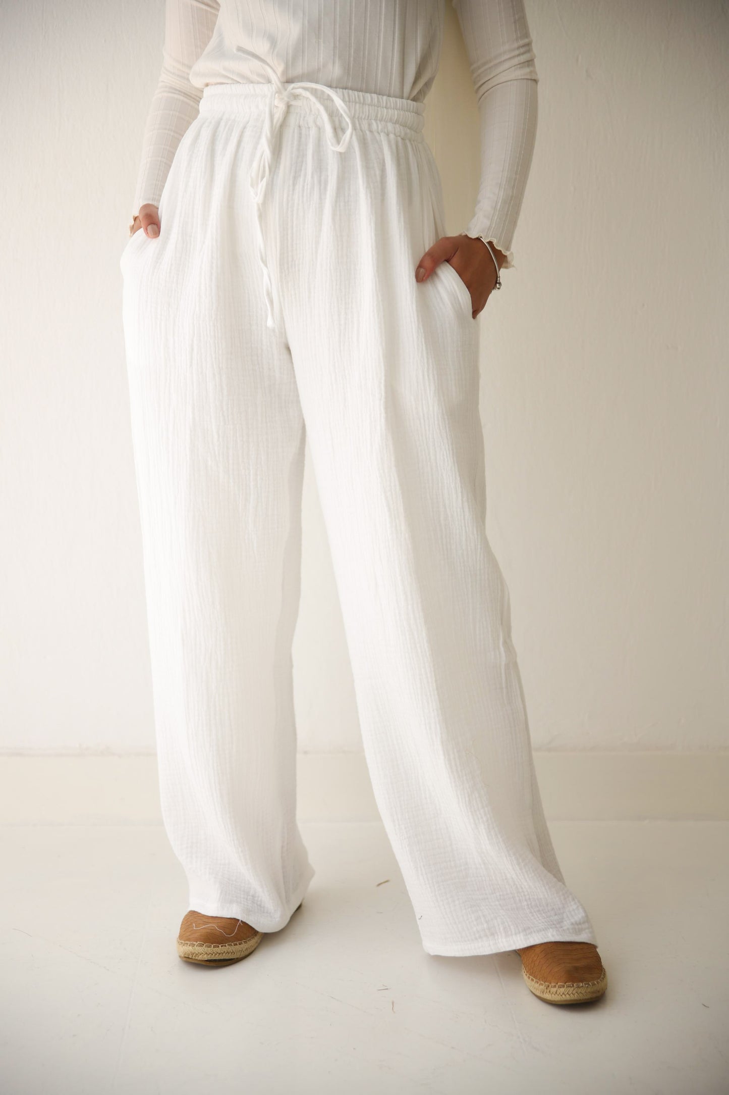 Everyday Muslin Pants - Offwhite