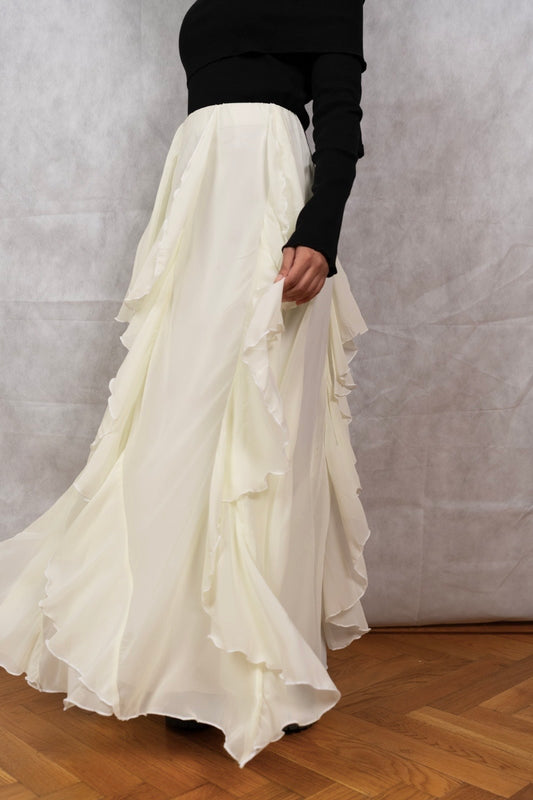 Sway ruffled skirt - Ecru سكري