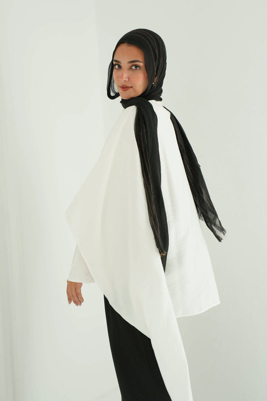 Scarf Blouse in Offwhite