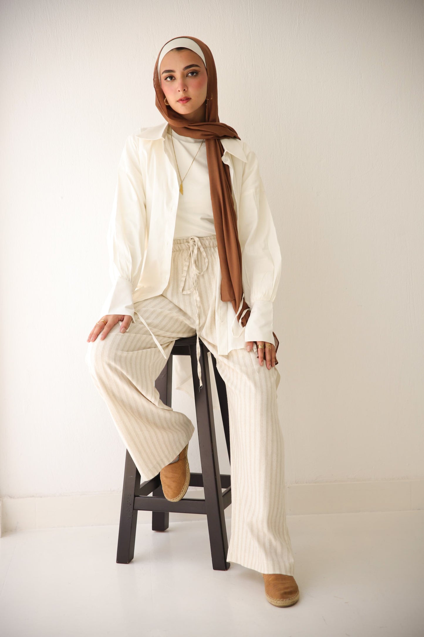 Striped Linen Pants