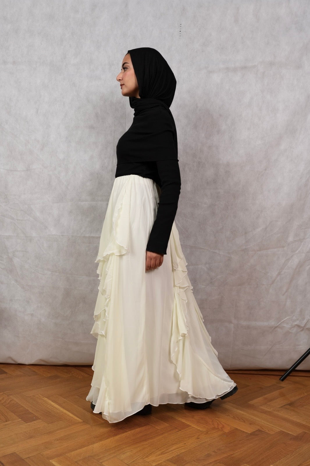 Sway ruffled skirt - Ecru سكري