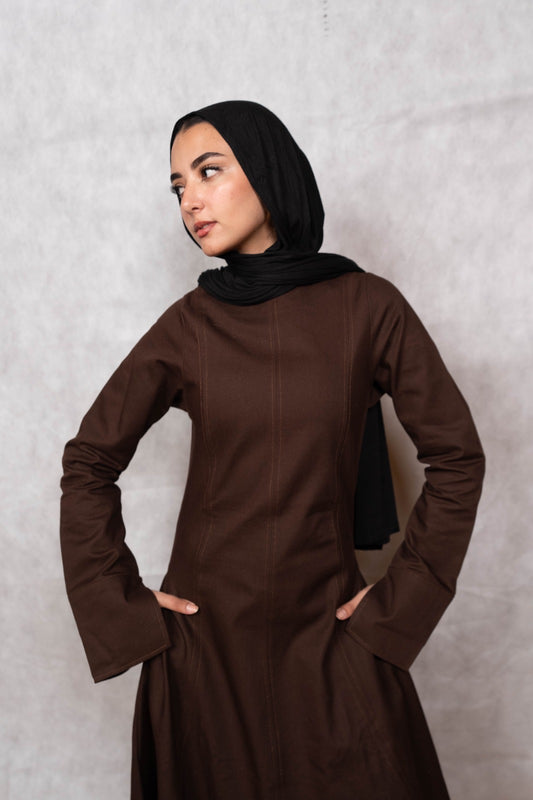 Timeless Ode Dress - Brown
