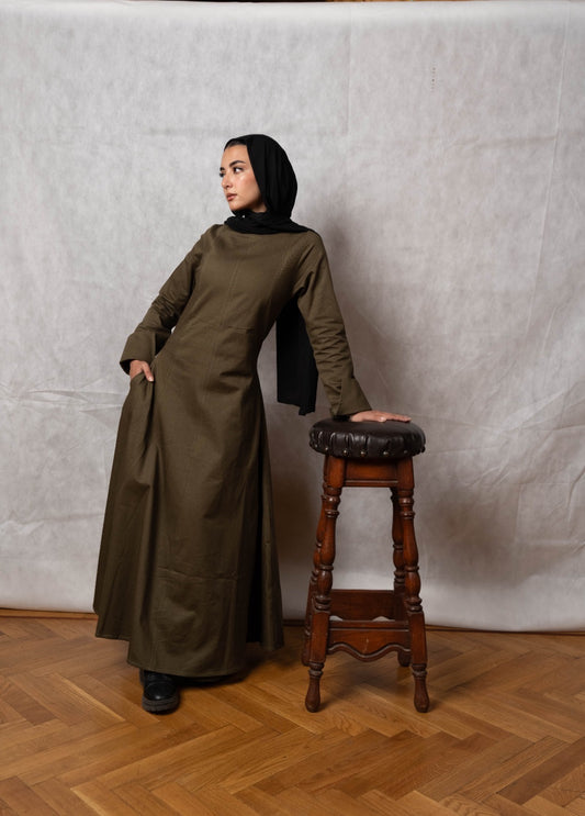 Timeless Ode Dress - Olive