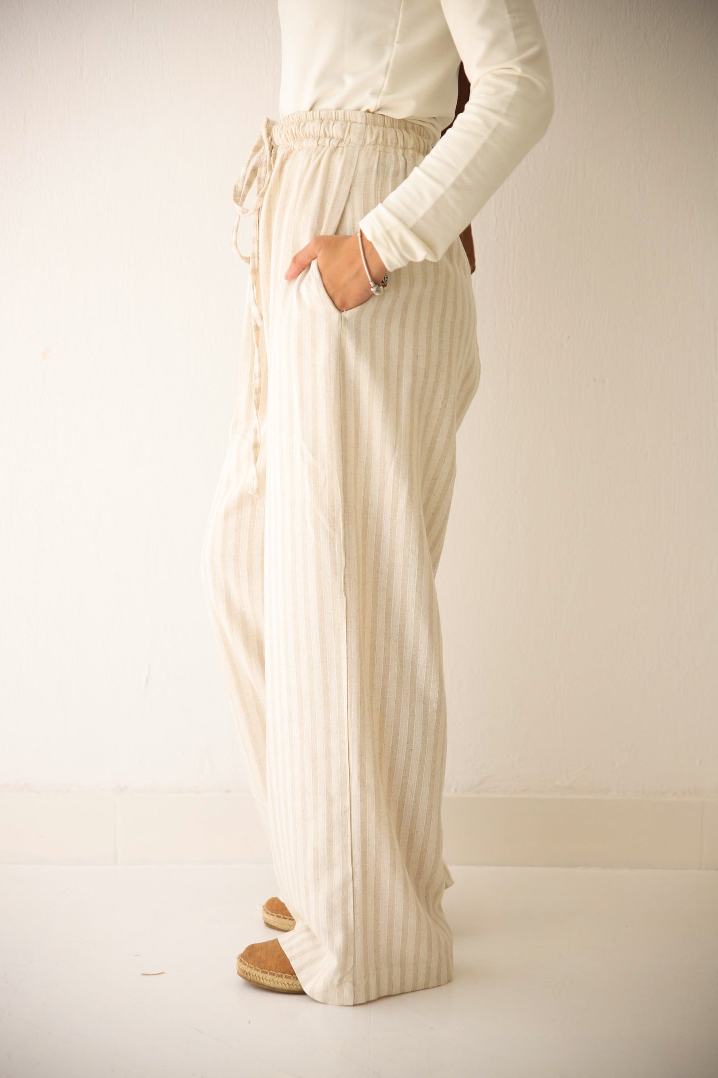 Striped Linen Pants