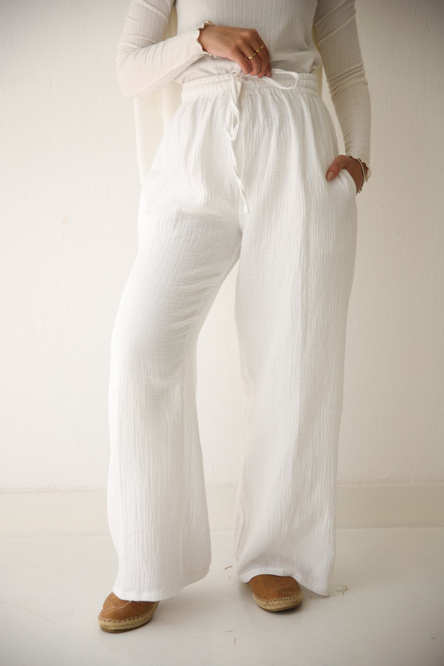 Everyday Muslin Pants - Offwhite