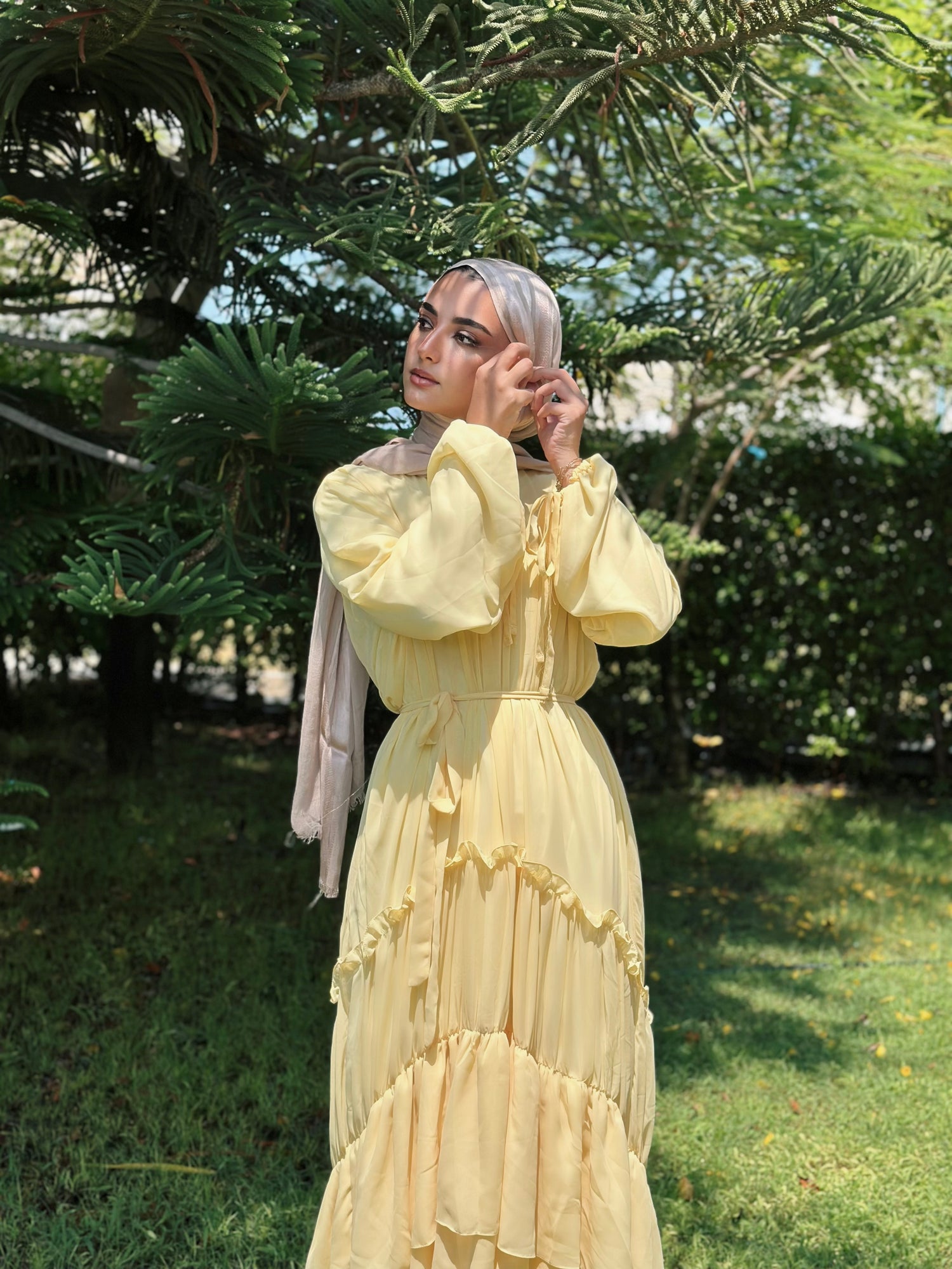 Grace dress in butter yellow Hijabi Picks Grace dress in butter yellow Hijabi Picks