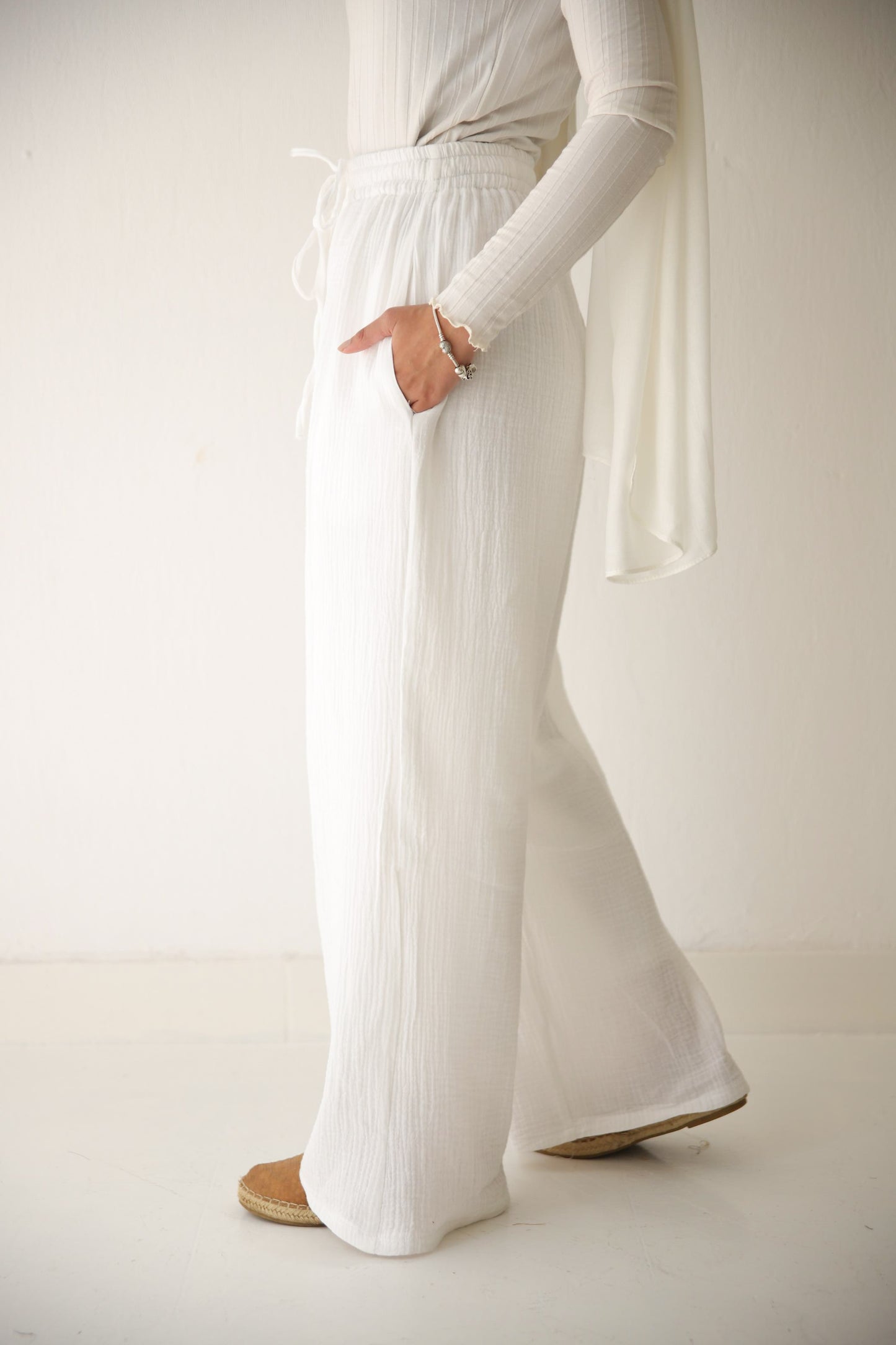 Everyday Muslin Pants - Offwhite