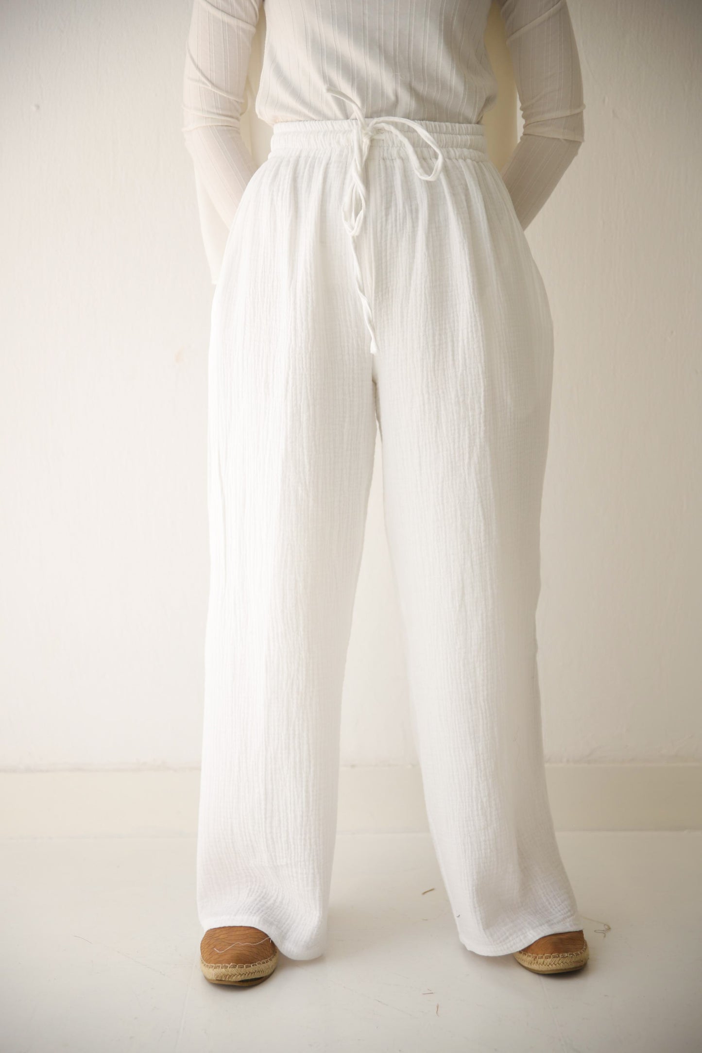 Everyday Muslin Pants - Offwhite