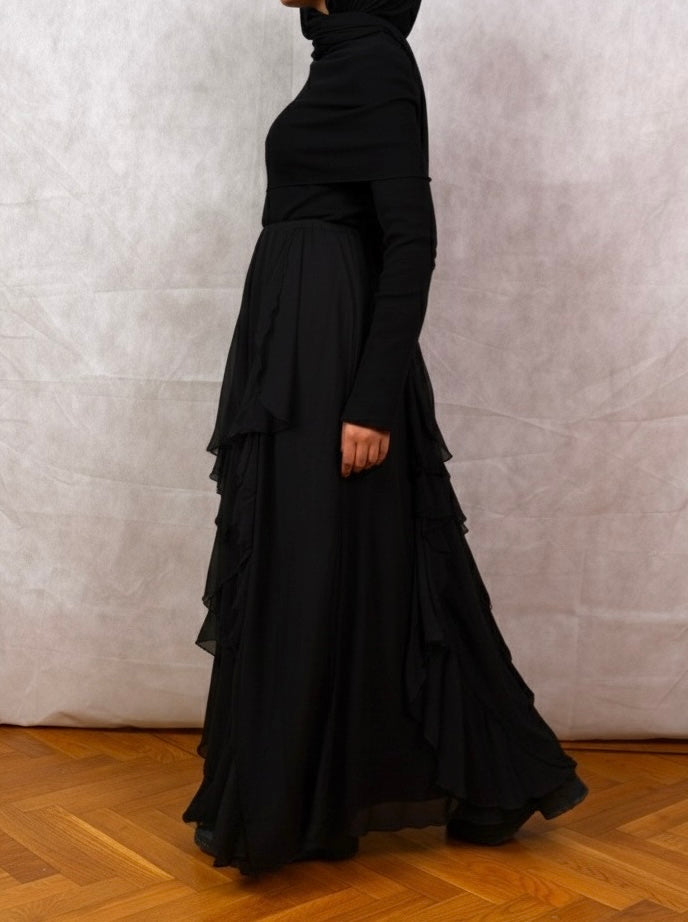 Sway ruffled skirt - Black