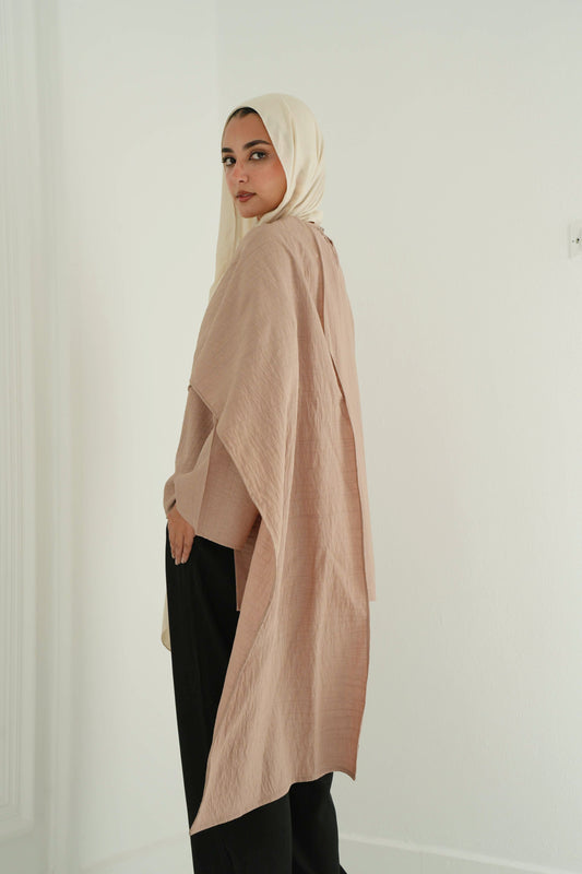 Scarf Blouse in Taupe