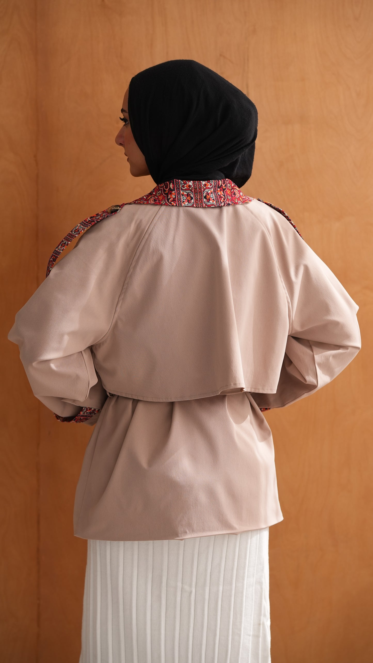 Persian mini trench in Beige