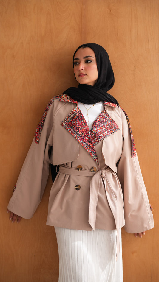 Persian mini trench in Beige