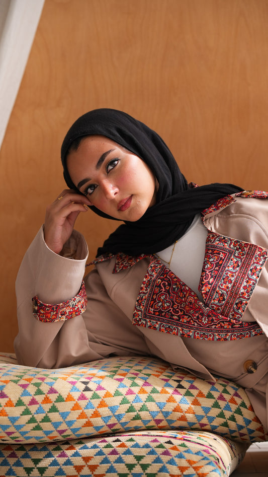 Persian mini trench in Beige