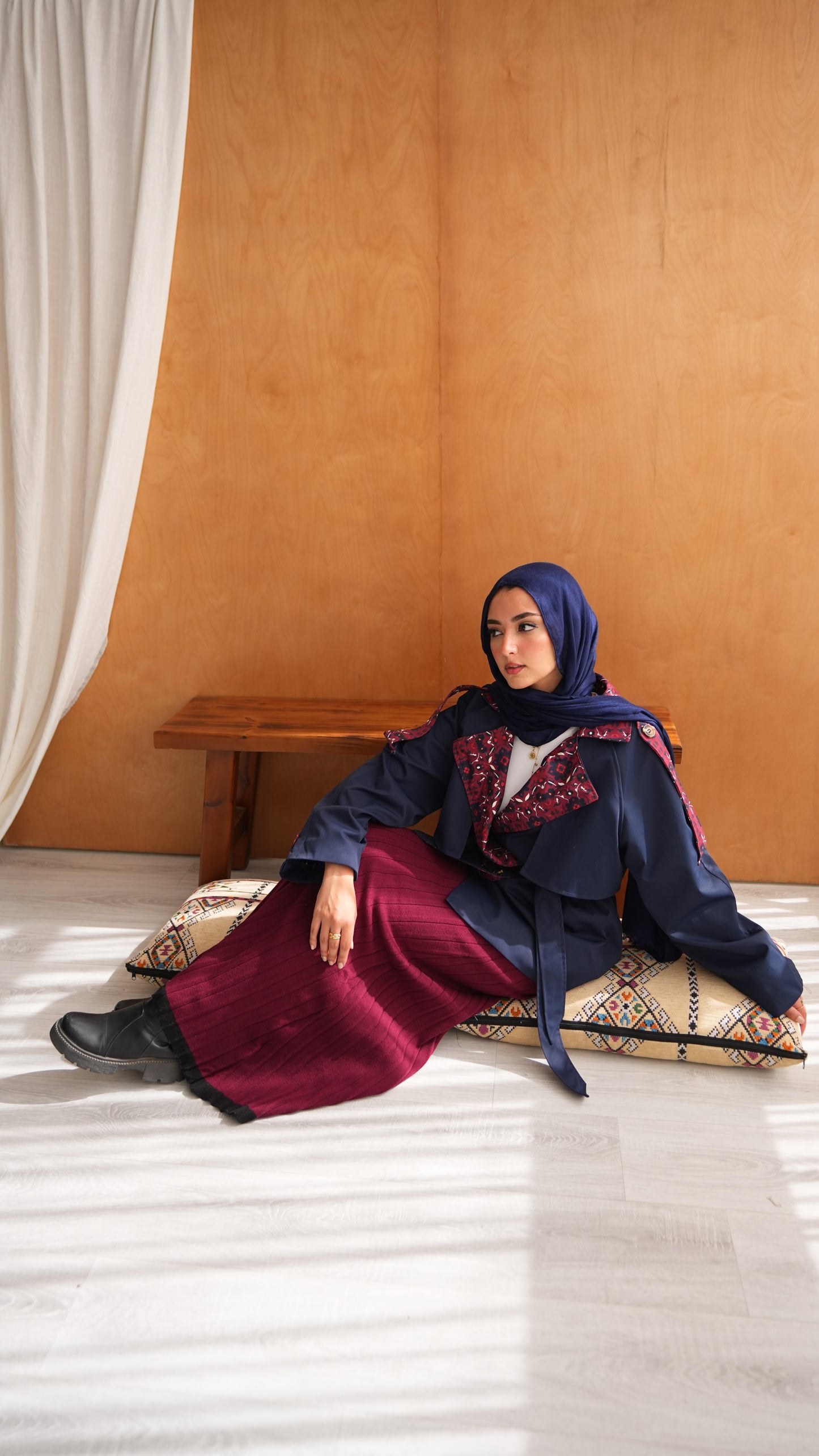 Persian mini trench in Navy