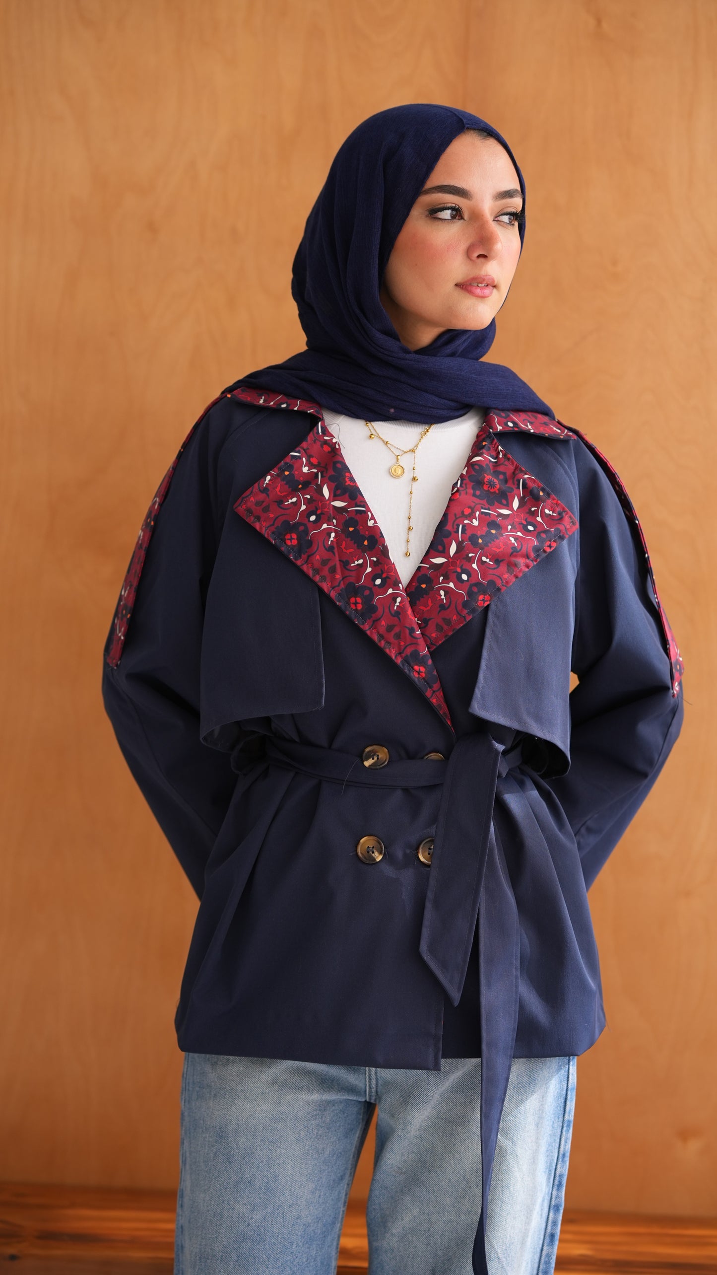 Persian mini trench in Navy