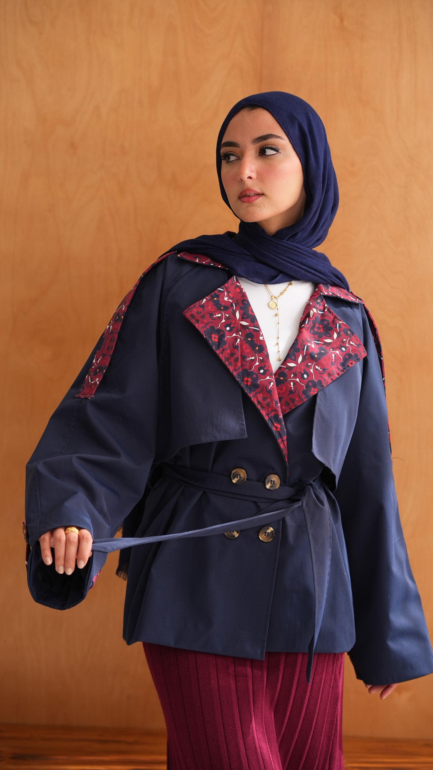 Persian mini trench in Navy