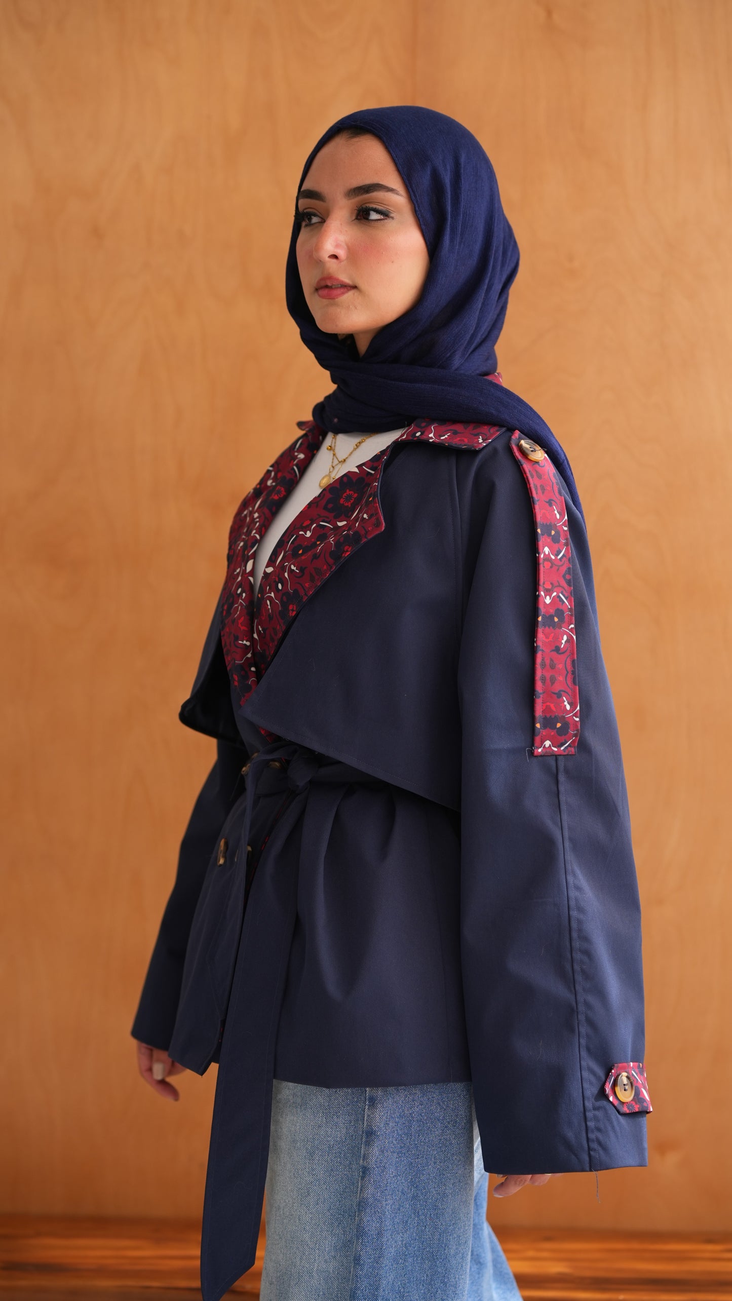 Persian mini trench in Navy