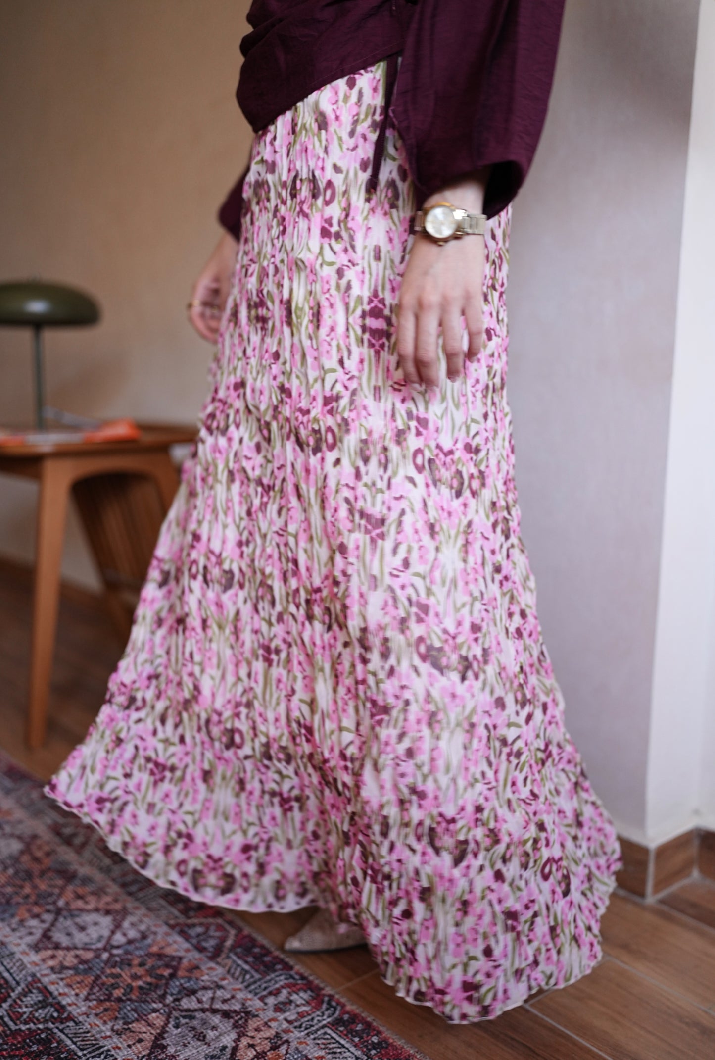 Whispers crushed skirt (Pink)