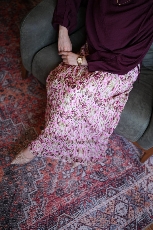 Whispers crushed skirt (Pink)