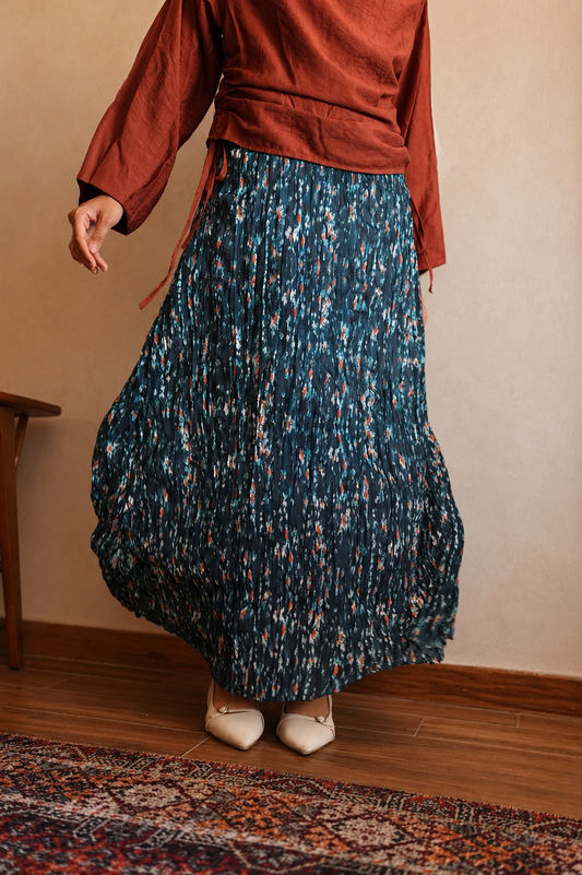 Whispers crushed skirt (Teal)