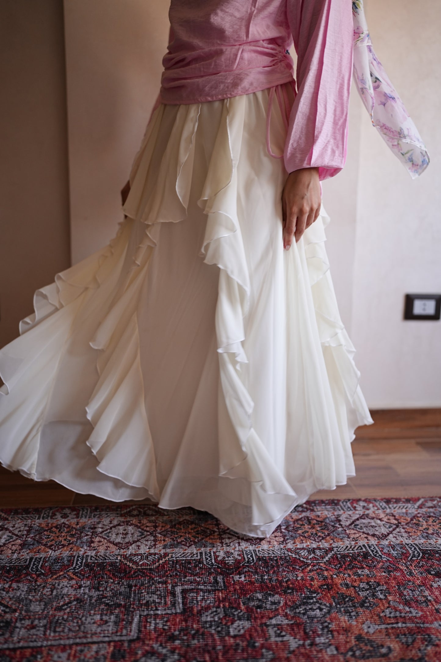Sway ruffled skirt - Offwhite