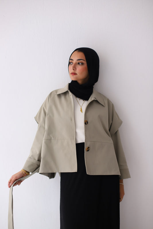 Multiway Trench Coat - Sage