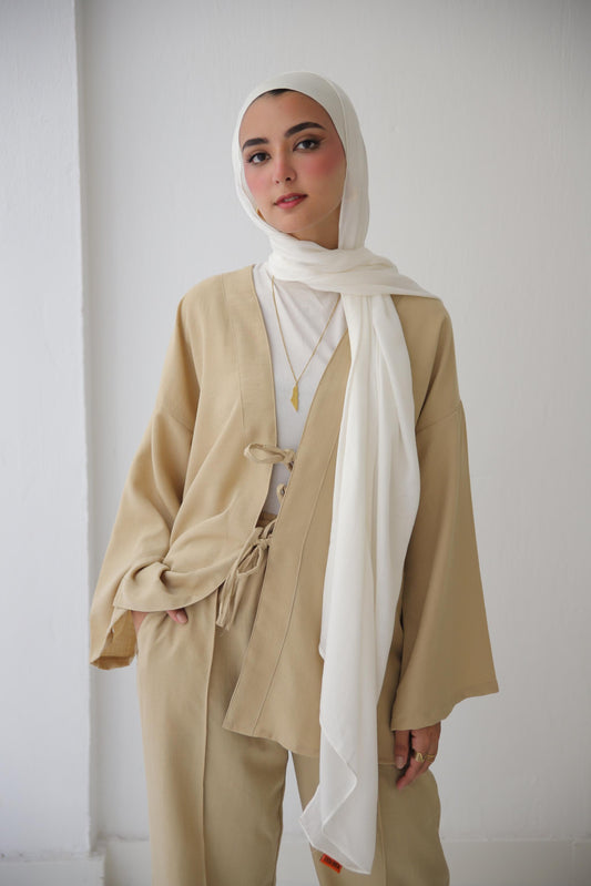 Double Tie Set - Beige
