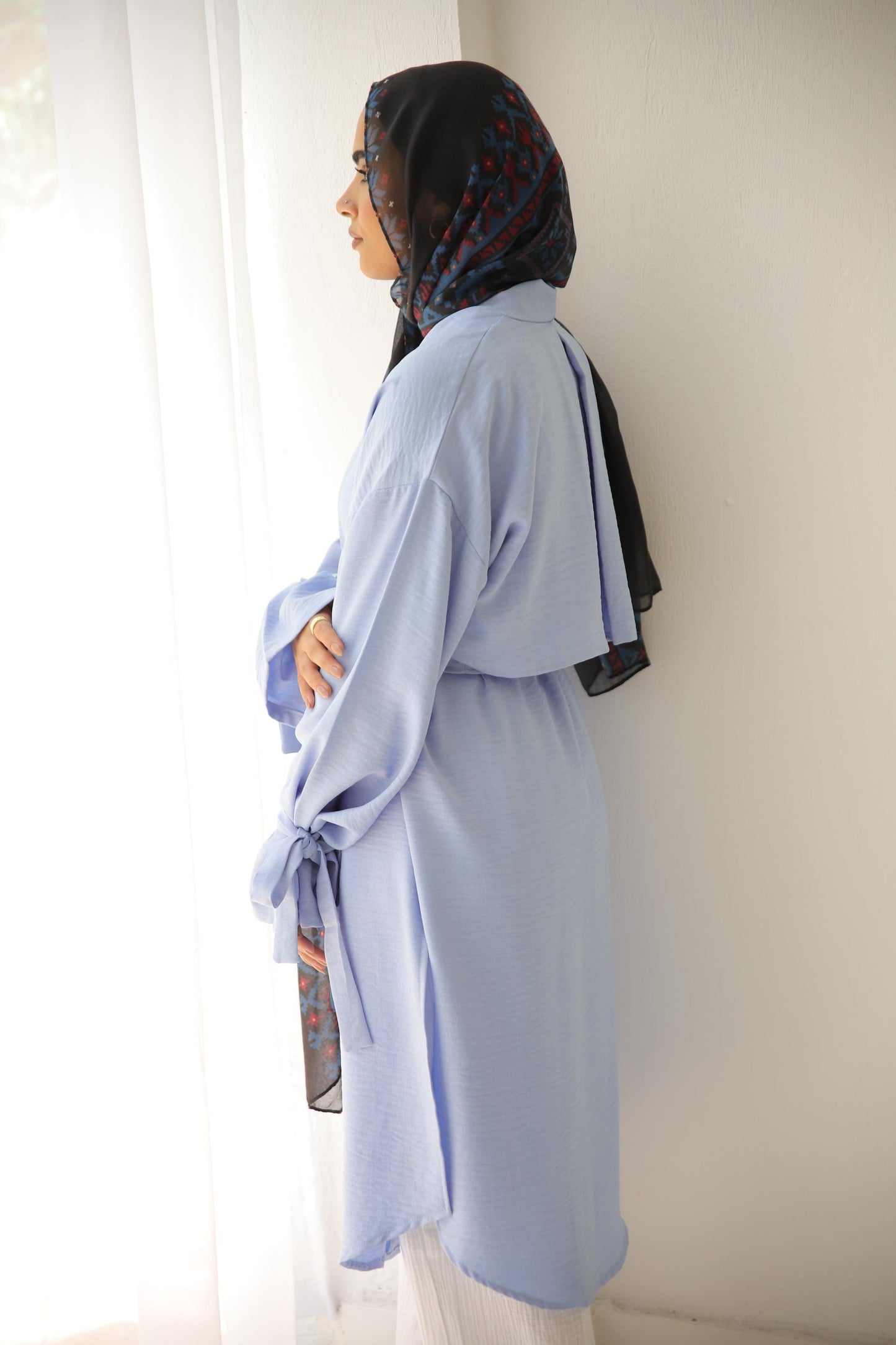 Linen Trench - Blue