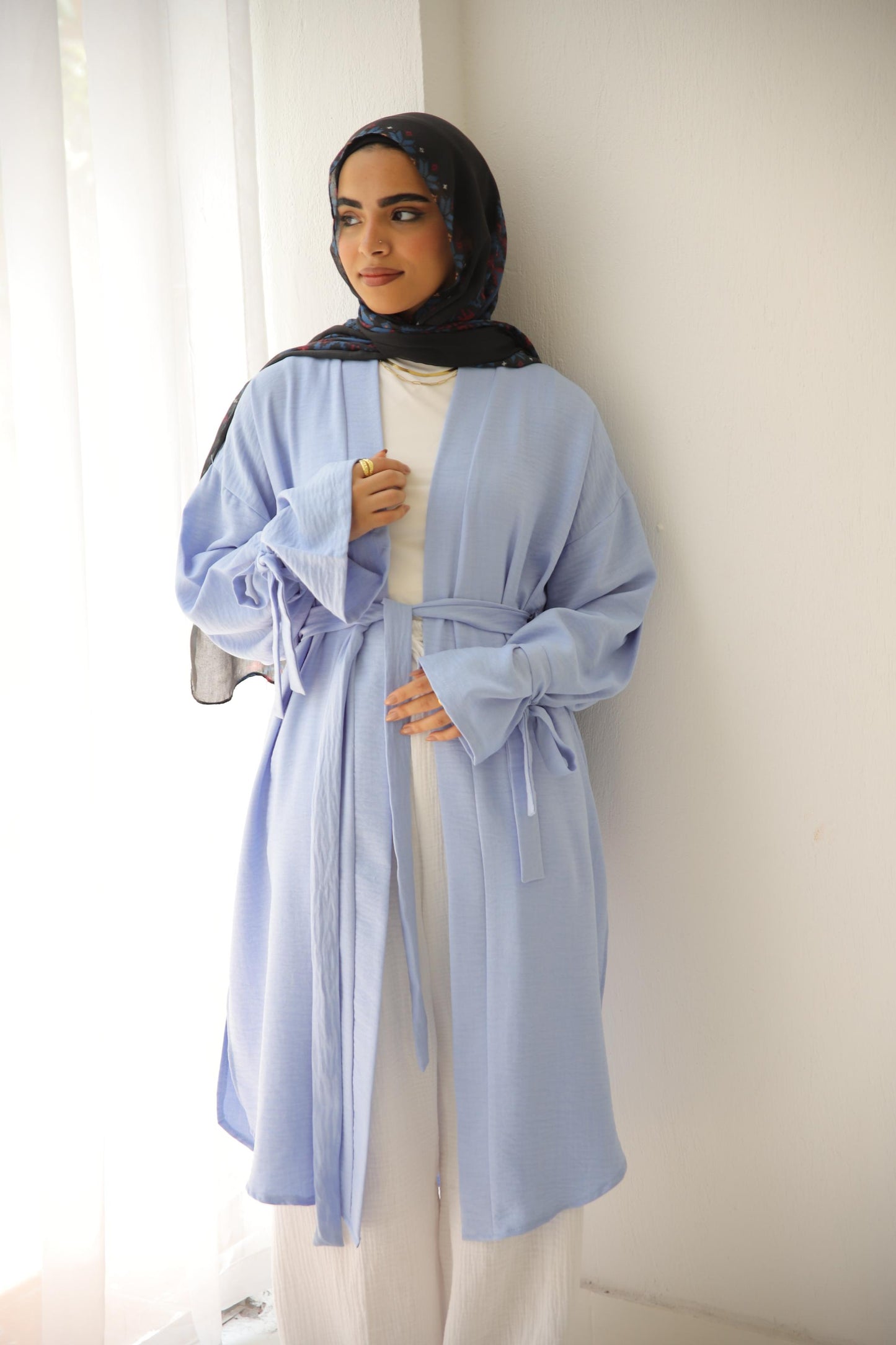 Linen Trench - Blue