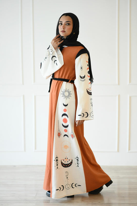 Turath Istekbal Abaya in Pumpkin