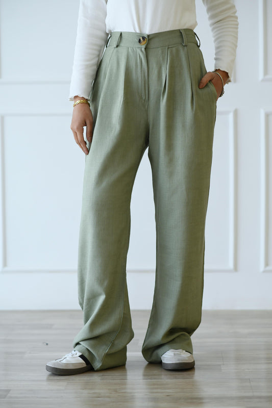 Go-to Linen Pants - Sage