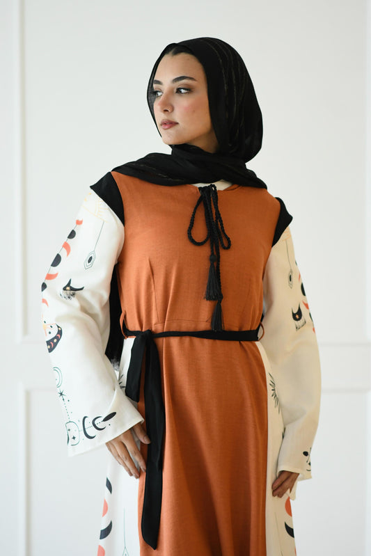 Turath Istekbal Abaya in Pumpkin