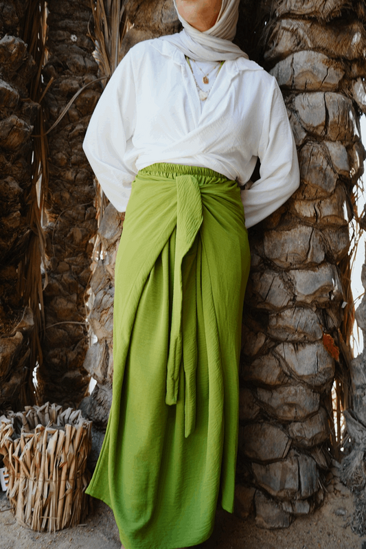 Lime Wrap Skirt